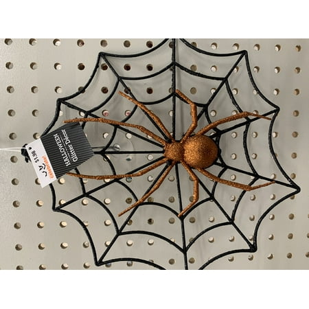 More color options available Glitter Spiderweb Painted Halloween Ornaments